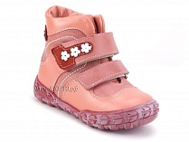208-307,46,236,19 Тотто (Totto), ботинки демисезонние детские профилактические, байка, кожа, розовый, красный в Новосибирске