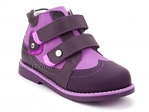 136-82 Бос(Bos), ботинки детские утепленные ортопедические профилактические, нубук, фиолетовый, сиреневый в Новосибирске