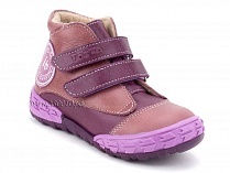 105-016,021 Тотто (Totto), ботинки детские демисезонные утепленные, байка, кожа, сиреневый. в Новосибирске