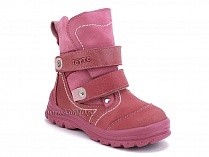 215-96,87,17 Тотто (Totto), ботинки детские зимние ортопедические профилактические, мех, нубук, кожа, розовый. в Новосибирске