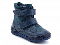 127-3,13 Тотто (Totto), ботинки демисезонные утепленные, байка, синий, кожа в Новосибирске