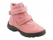 211-307 Тотто (Totto), ботинки детские зимние ортопедические профилактические, мех, кожа, розовый. в Новосибирске