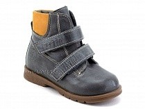 126(2)-41,64 Тотто (Totto), ботинки демисезонные утепленные, байка, серый, светло-коричневый, кожа в Новосибирске