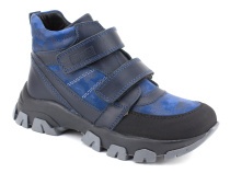 6-612145-2403 (26-30) Пиксель (Pixel), ботинки зимние детские профилактические, кожа, натуральный мех, синий в Новосибирске
