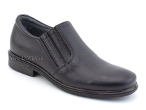 51213  ШагоВита (Shagovita), туфли школьные профилактические  для мальчиков, кожа, черный в Новосибирске