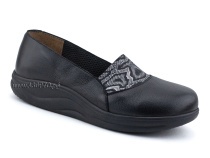 81-22-417/58Ч Рикосс (Ricoss) туфли для взрослых, кожа, черный, полнота 9 в Новосибирске