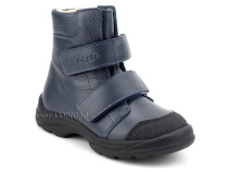338-712 Тотто (Totto), ботинки детские утепленные ортопедические профилактические, кожа, синий в Новосибирске