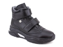 3541-131 Тотто (Totto), ботинки детские утепленные ортопедические профилактические, кожа, байка, чёрный в Новосибирске