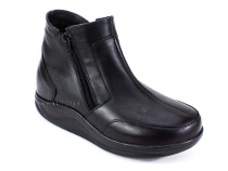 84-11И-2-490/58 Рикосс (Ricoss) ботинки для взрослых демисезонные утепленные, ворсин, кожа, черный, полнота 9 в Новосибирске