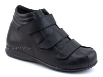 5008-01  Плюмекс (Plumex), ботинки для взрослых демисезонные утепленные, кожа, черный, полнота 10. в Новосибирске